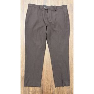 Banana Republic Tailored Dress Pants Mens 40x32 Brown Flat Front Stretch NWT